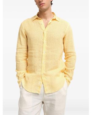 Peninsula Geometric-pattern Shirt - イエロー
