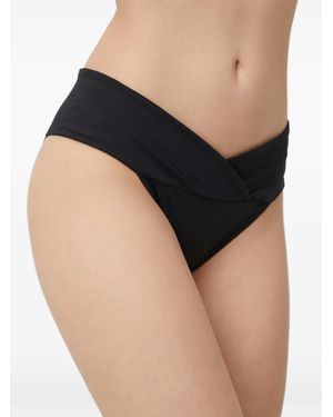 MICHAEL Michael Kors Crossover-Waist Bikini Bottoms - Black