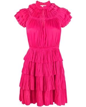 Ulla Johnson Vesna Ruffled Minidress - Pink