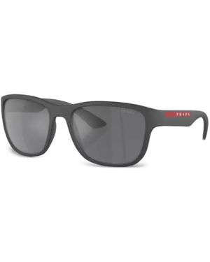 Prada Linea Rossa Ps01Us Rectangle-Frame Sunglasses - Grey