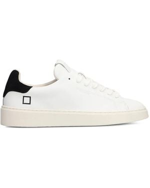 Date Levante Contrast-Heel Sneakers - White