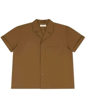 Entire studios Strand Welt-Pocket Revere-Collar Shirt - Brown
