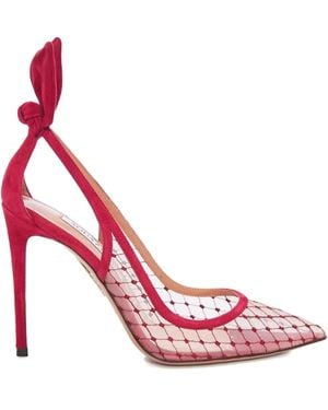 Aquazzura Mesh-Panelled Stiletto Pumps - Pink