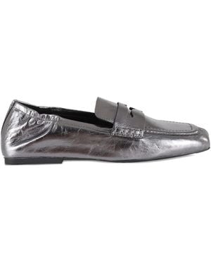 Ash Metallic Mules - Grey