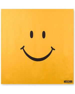 Moschino X Smiley Silk Scarf - Yellow