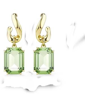 Swarovski Octagonal-Cut Crystal Earrings - White
