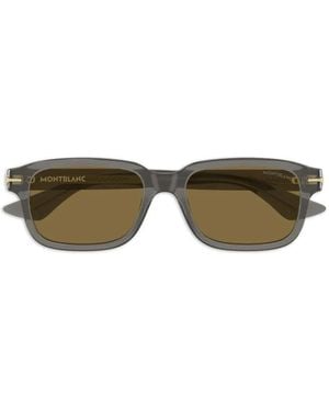 Montblanc Occhiali Da Sole Rettangolari - Verde