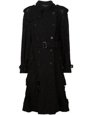 Comme des Garçons Lace Trench Coat - Black