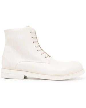 Marsèll Lace-Up Ankle Boots - White