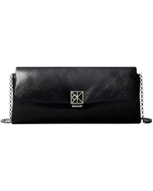 Calvin Klein Bandolera Con Placa Del Logo - Negro