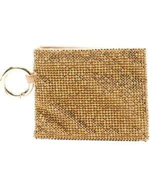 Benedetta Bruzziches Crystal-Embellished Wallet - Natural