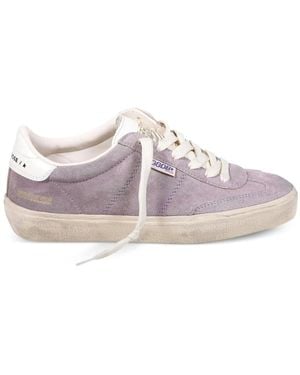 Golden Goose Suede Lace-Up Low-Top Sneakers - Purple