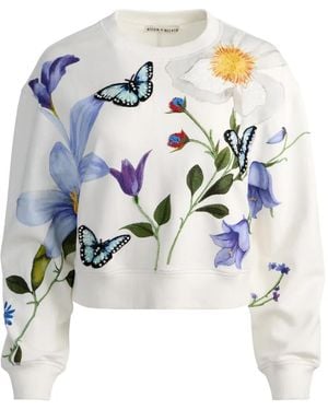 Alice + Olivia Russell Butterfly Sweatshirt - White