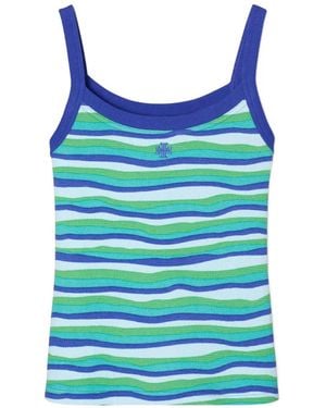 Tory Burch Gestreepte Katoenen Tanktop - Blauw