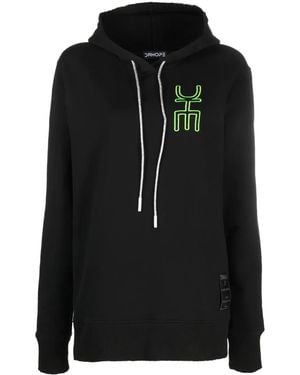 DR. HOPE Logo-Embroidered Cotton Hoodie - Black