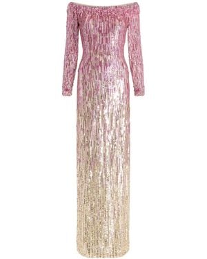 Jenny Packham Marnie Sequin Maxi Dress - Pink