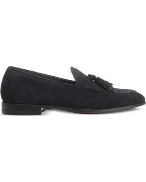 Al Duca d'Aosta Tassel-Detail Suede Loafers - Blue