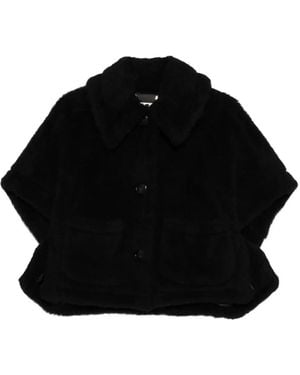 Max Mara Mantella Con Tre Bottoni - Nero
