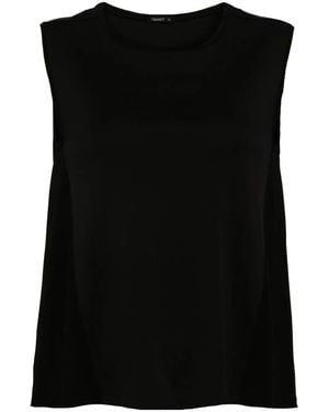 Transit Round-Neck Sleeveless Top - Black