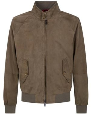 Baracuta Suede Bomber Jacket - Brown