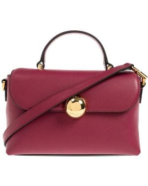 Furla Leather Tote Bag - Purple