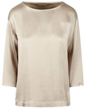 Herno Elegante Blusa De Mezcla De Viscosa Fw 24, Mujer, Talla - Neutro