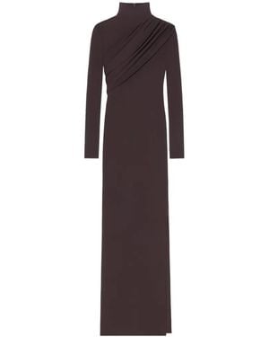 Courreges Robe Longue En Jersey À Détail Torsadé - Brown