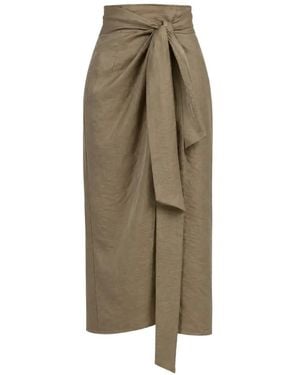 Otro Amor Tie-Fastening Wrap Skirt - Natural