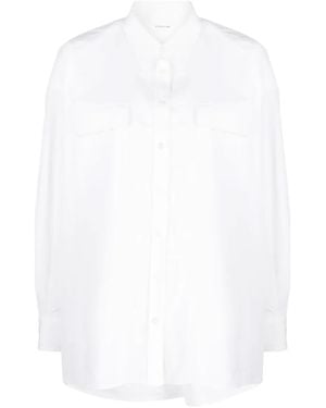 Tシャツ・カットソー ARMARIUM White stretch poplin oversize Lavinia shirt ARMARIUM Stretch Poplin Oversize Lavinia Shirt in White