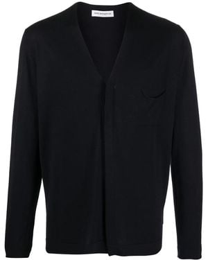 GOES BOTANICAL V-Neck Merino Cardigan - Blue