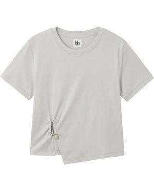 B+ AB Ring-Detail T-Shirt - Grey