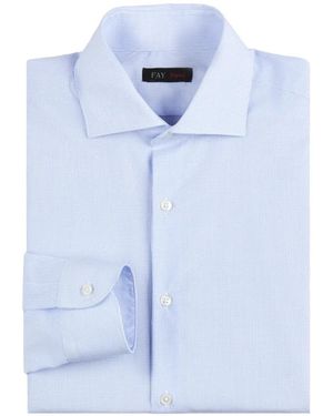 Fay Camicia Travel Con Colletto Ampio - Blu