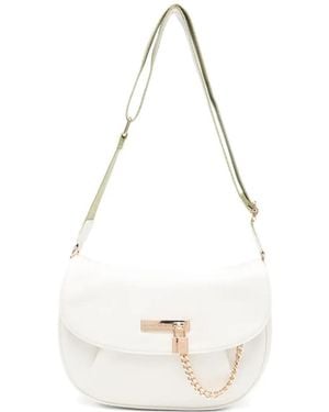 CafeNoir Chain-Detail Shoulder Bag - White