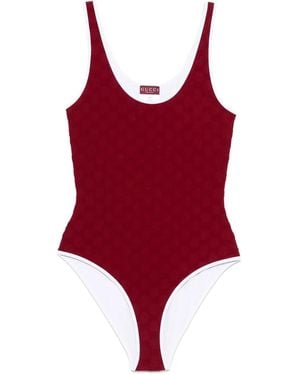Gucci Gg Supreme Swimsuit - Red