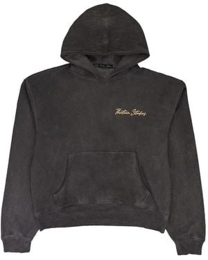 THIRTEENTH STUDIO Hoodie Délavé À Logo Brodé - Black