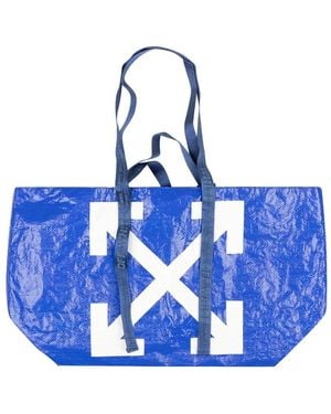 Off-White c/o Virgil Abloh Commerical Arrows-Print Tote Bag - Blau