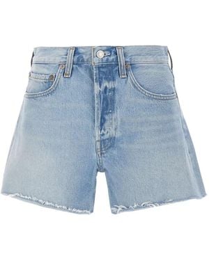 Agolde Parker Long denim shorts - Azul