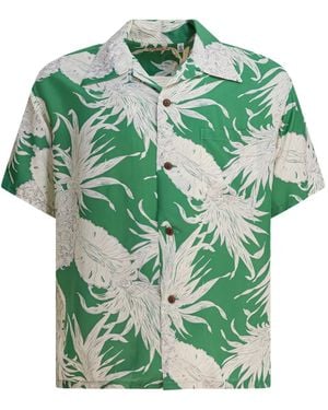 Sun Surf Pineapple-Print Shirt - Green