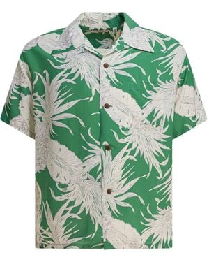 Sun Surf Pineapple-Print Shirt - Green