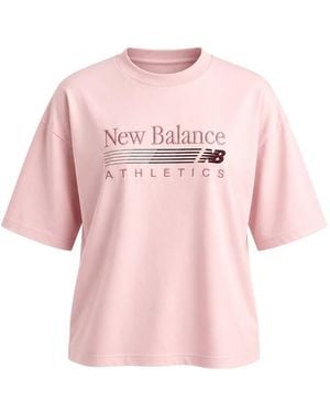 New Balance Trackside Oversized T-Shirt - Pink