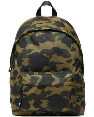 A Bathing Ape 1St Camo Cordura-Day Rucksack - Grün