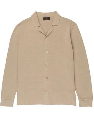 Zanone V-Neck Cardigan - Natural