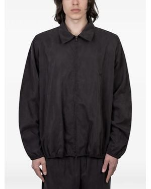 stein Zip-Up Spread-Collar Jacket - Black