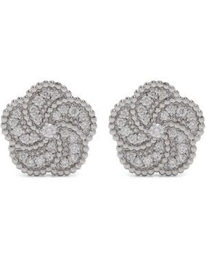 LA PRIMA GIOIELLI 18Kt Bloomy Weißgoldohrringe Mit Diamant - Grau