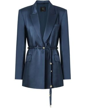Pinko Carillon Belted Jacket - Blue