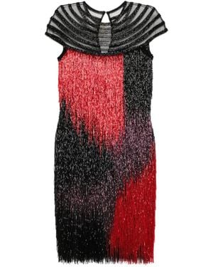 Naeem Khan Layered Fringe Dress