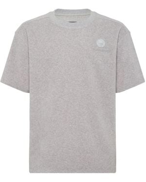 Philipp Plein Logo-Patch T-Shirt - Grey