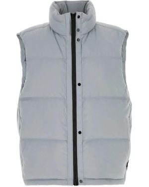 Stone Island Chaleco Acolchado Con Capucha - Gris
