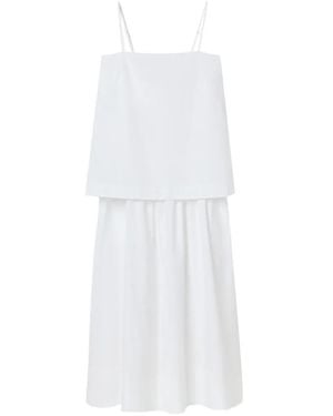 House of Dagmar Layered Cotton Midi Dress - White