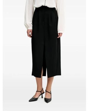 Sisley Slit Midi Skirt - Black